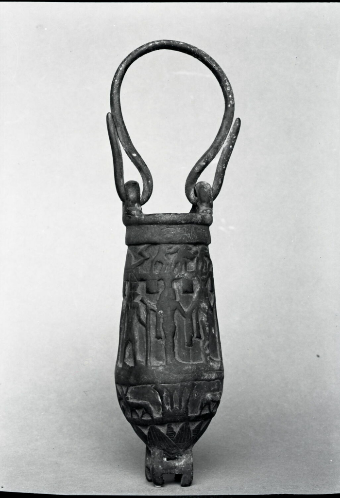 situla with floral base and foot