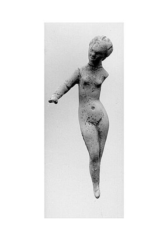 vase applique; figurine